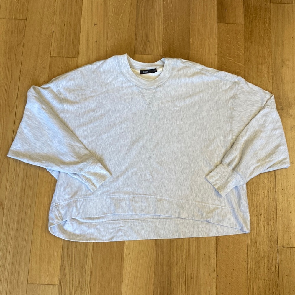 Bassike Women’s Pullover Cropped Sweater in Grey         Size Xs/S
